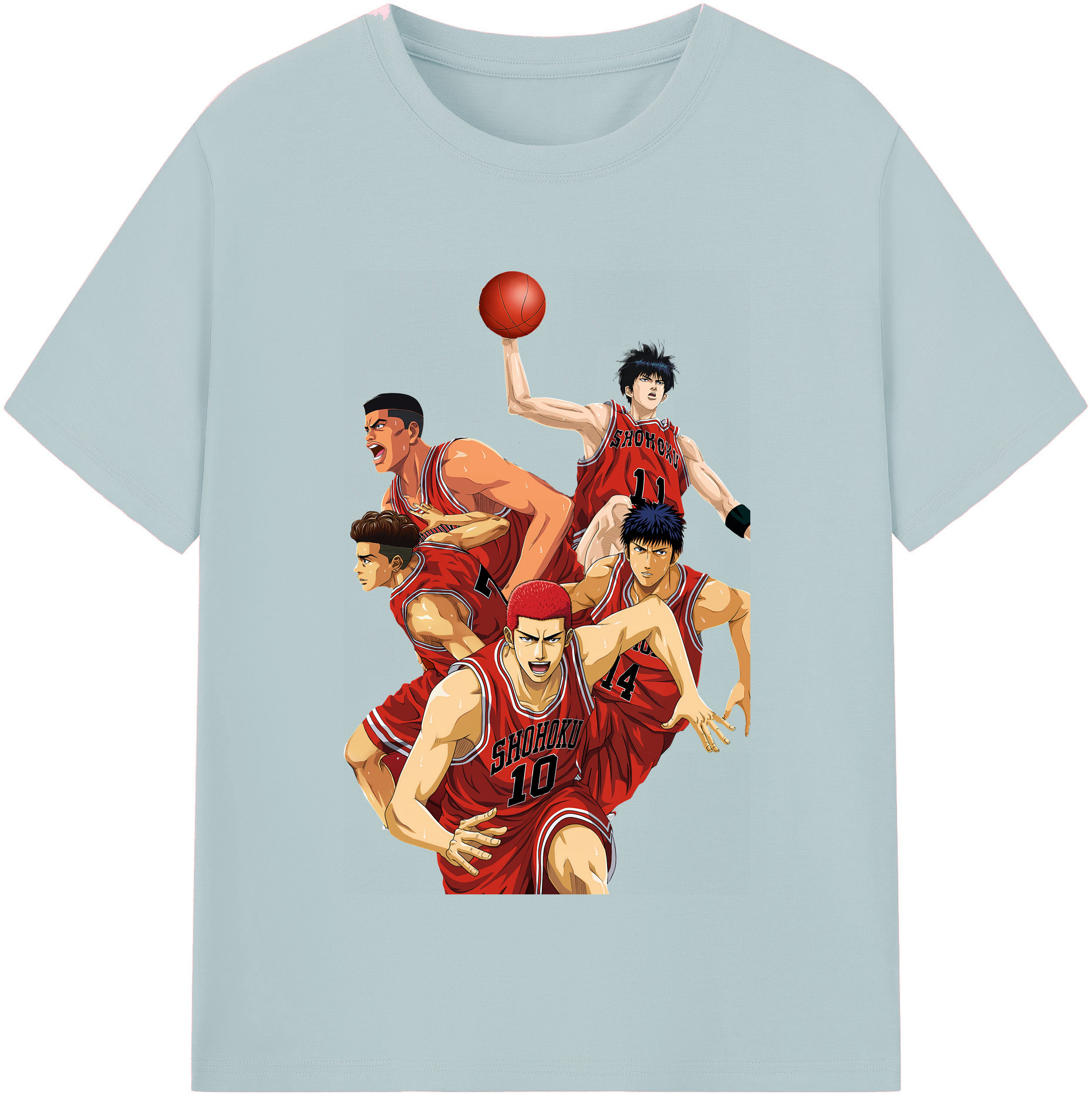 SLAM DUNK／スラムダンク 綿100％半袖Tシャツ（フロントプリント）